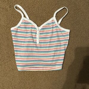 Cute crop tank top multi color